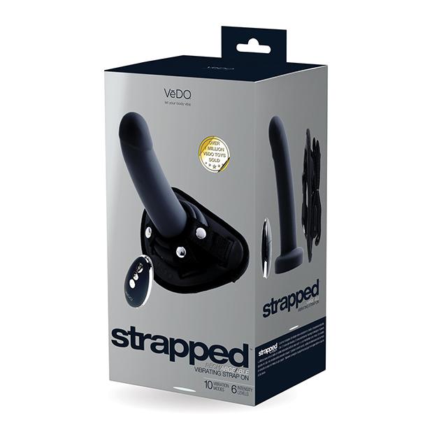 Strapped Rechargeable Vibrating Strap-On Dildo and Harness Kit Harness Kit VeDo