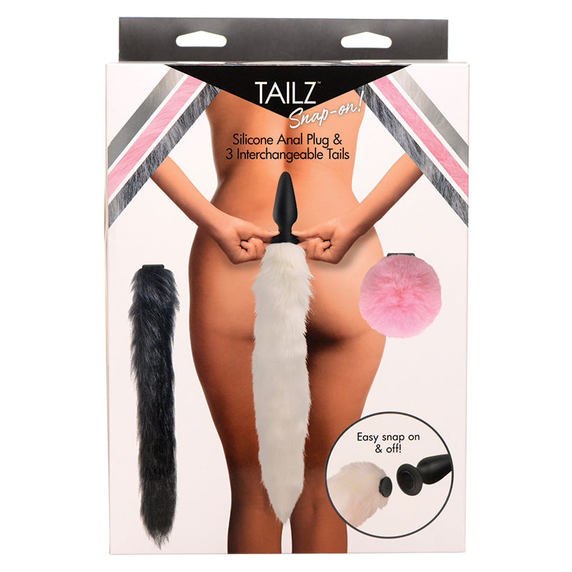 Tailz Silicone Anal Plug & 3 Interchangeable Tails Butt Plug XR Brands