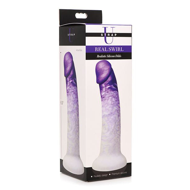 Strap U Real Swirl Silicone Dildo Dildo XR Brands