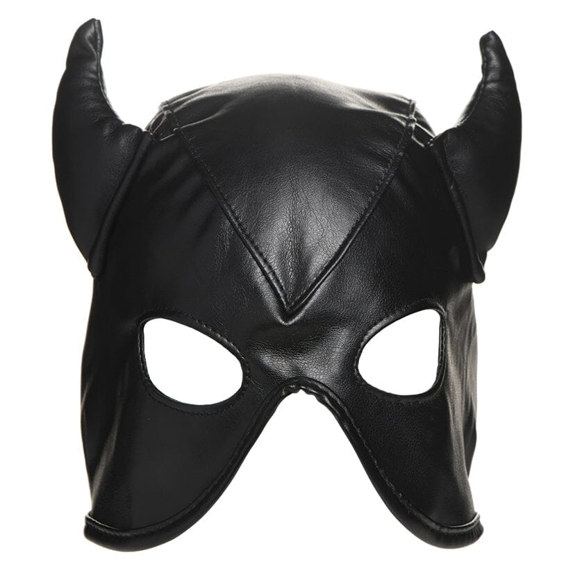 Dungeon Demon Bondage Hood With Horns