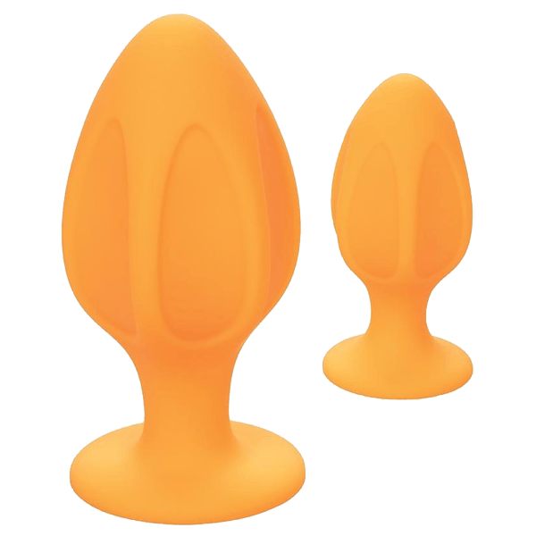 Cheeky Textured Butt Plug Kit Anal Kit Cal Exotics Yellow