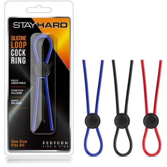 Stay Hard Silicone Loop Cock Ring Cock Ring Blush