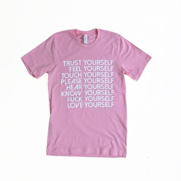 Love Yourself Tee Shirt Wild Flower Small Blush