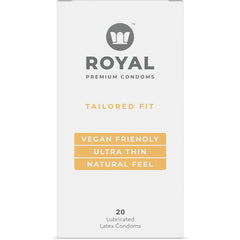 Tailored Fit Vegan Condoms Condom Royal Intimacy 20 pack 