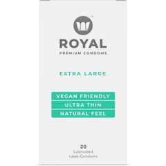 XL Vegan Condoms Condom Royal Intimacy 20 pack 