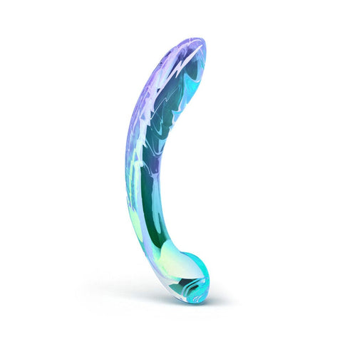 Realistic Double Ended Glass Dildo with Handle