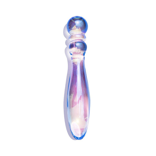 Cecii Beaded Glass Dildo Dildo Biird Purple 