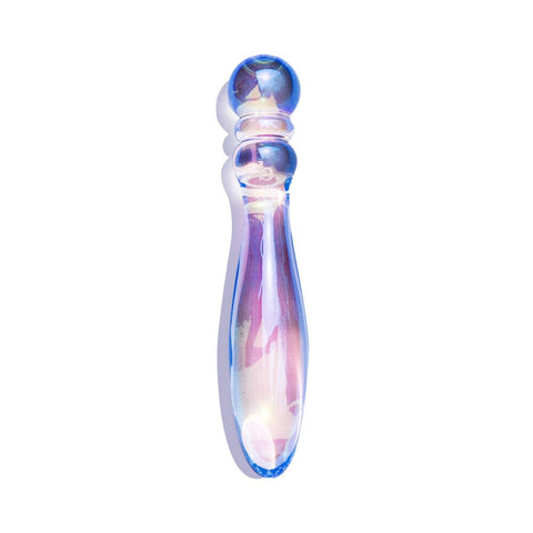 Realistic Double Ended Glass Dildo with Handle