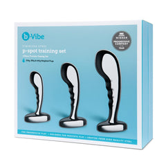 Stainless Steel P-Spot Training Set butt toy kit B-Vibe 