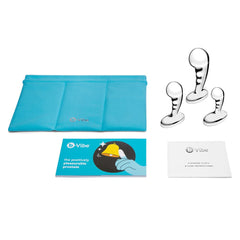 Stainless Steel P-Spot Training Set butt toy kit B-Vibe 