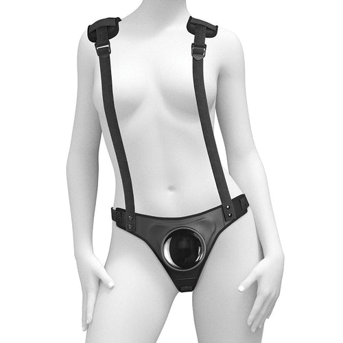 Body Dock Strap On Suspender Harness Harness Pipedream Black 