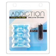 Addiction Glow In The Dark Silicone Stroker Penis Sleeve BMS 