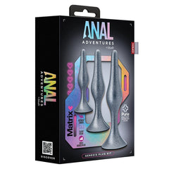 Anal Adventures Matrix Genesis Plug Kit butt toy kit Blush 
