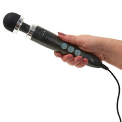 Die Cast 3 Aluminum Wand Vibrator Vibrator Doxy Glitter Black 