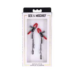 S&M Ex's & Oh's Nipple Clamps Nipple Clamps Sportsheets 