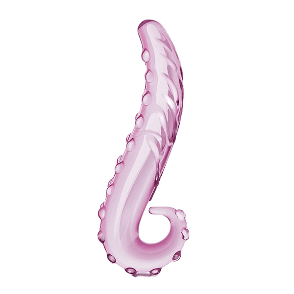 Lick It Textured 6" Glass Dildo Dildo Glas Pink 