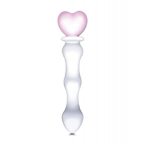 Realistic Double Ended Glass Dildo with Handle