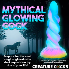 Creature Cocks Unicorn Glow in The Dark Silicone Dildo Dildo XR Brands 