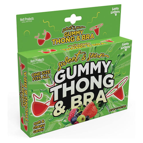 Sweet And Sour Gummy Thong & Bra Set Edible Underwear Hott Products Unlimited 