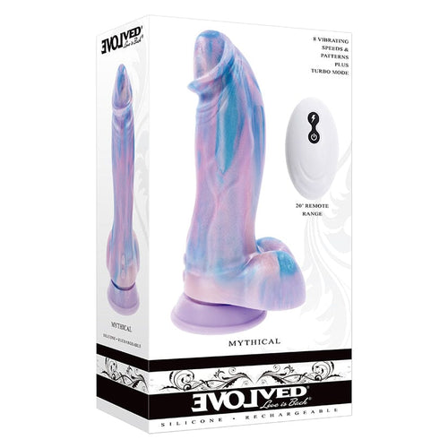 Evolved Mythical Vibrating Dildo Evolved Multicolor 