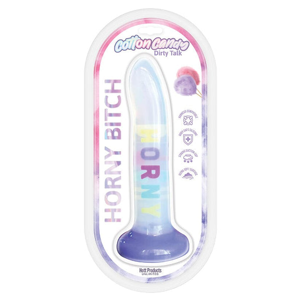 Cotton Candy Horny Bitch Dildo 8" Dildo Hott Products Unlimited Multicolor 