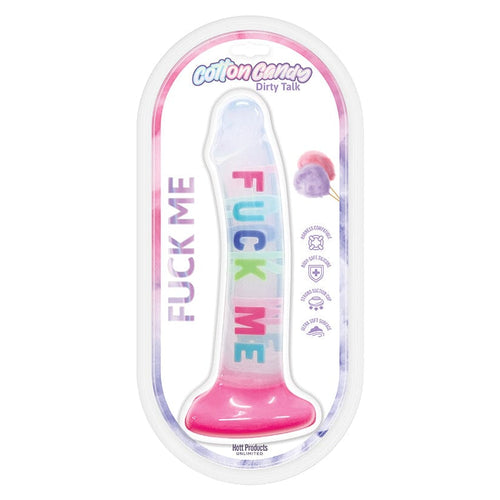 Cotton Candy Fuck Me Dildo 8" Dildo Hott Products Unlimited Multicolor 