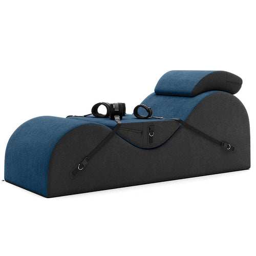 Liberator Lyza Lounger Valkyrie Edition with Microloop & Cuffs Sex Furniture XR Brands Blue 