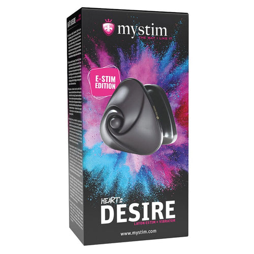 Heart's Desire Layon Vibrator Estim Vibrator Mystim Black 