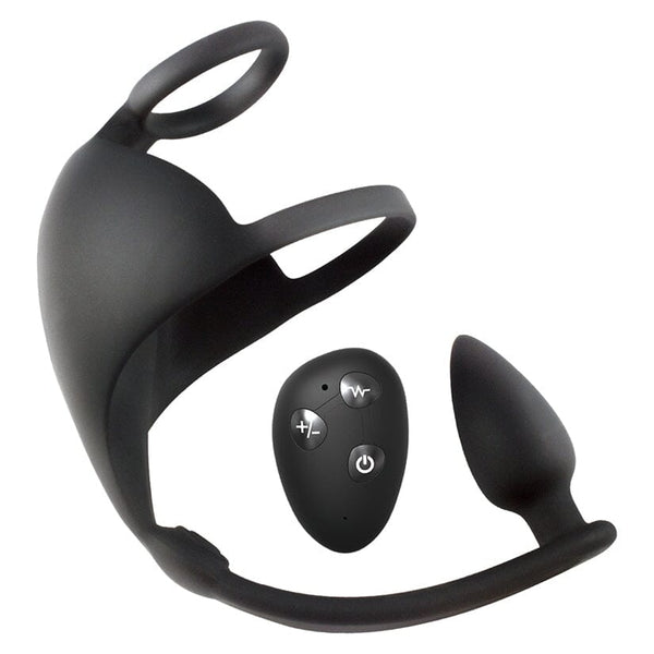 Magic Remote Scrotum Massager Plug Ball Attachment Nass Toys Black 