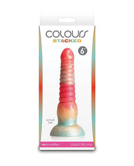 Stacked 6" Dildo in Red/Gold Dildo NS Novelties 