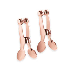 Bound Ball Nipple Clamps Nipple Clamps NS Novelties Rose Gold 