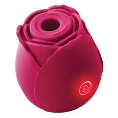 The Rose Suction Vibrator & Clitoral Stimulator with Air Pulse Technology Vibrator Blush Red 