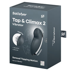 Satisfyer Tap and Climax 2 Vibrator Satisfyer Black 