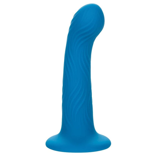 Wave Rider Ripple Silicone Dildo Dildo Cal Exotics Blue 