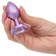 Jewel Amethyst Heart Butt Plug Butt Plug Cal Exotics Small 