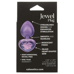 Jewel Amethyst Heart Butt Plug Butt Plug Cal Exotics 