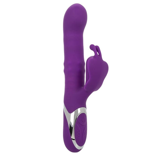 Enchanted Flutter Thrusting Rabbit Vibrator Vibrator Cal Exotics Purple 