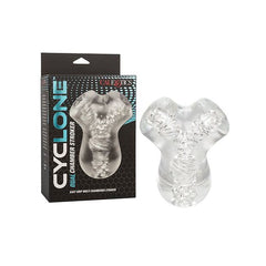 Cyclone Dual Chamber Stroker Penis Sleeve Cal Exotics Clear 