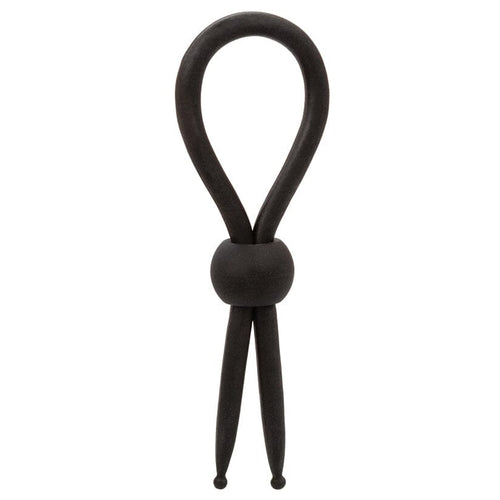 Alpha Liquid Silicone Lasso Cock Ring Cock Ring Cal Exotics Black 