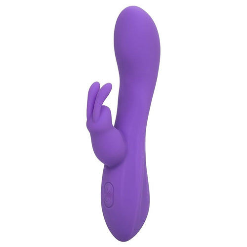 Flex Bend & Hold Double Rabbit Rumbler Vibrator Vibrator Cal Exotics Purple 