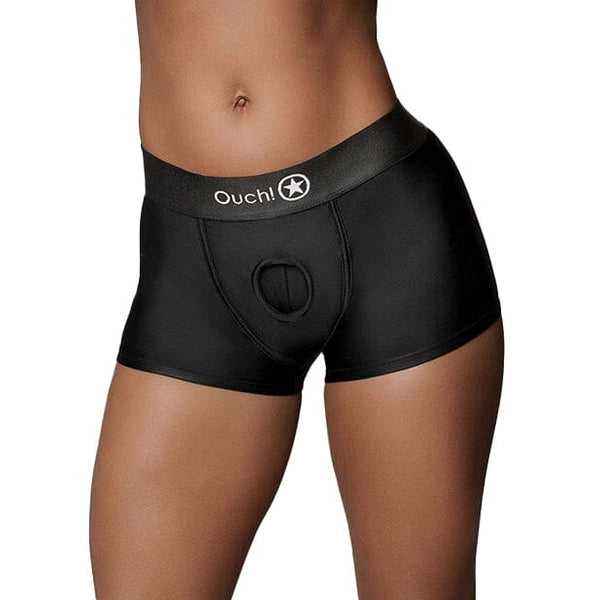 Vibrating Strap On Boxer Harness Harness Ouch! Black XS/S 