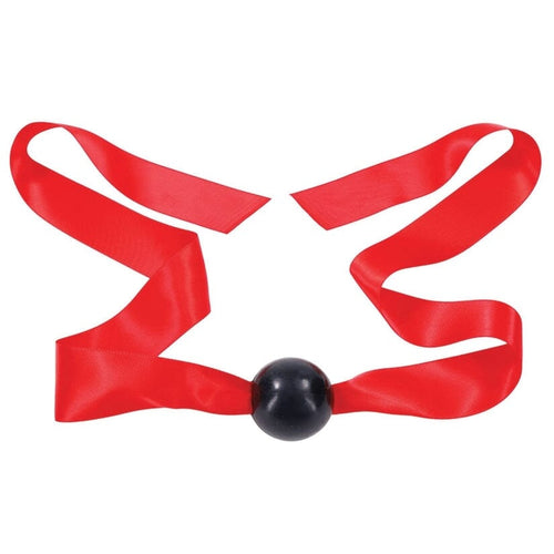 S&M Amor Satin Ball Gag Ball gag Sportsheets Red 