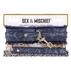 Sex and Mischief Cougar Fur Collar & Leash Collar Sportsheets 