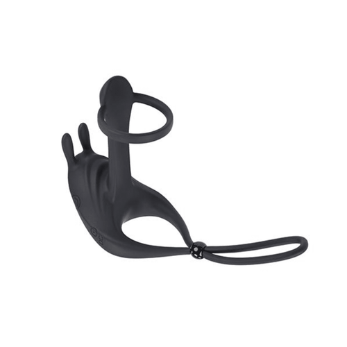 Saddle Up Cock & Ball Vibrator Cock Ring Zero Tolerance Black 