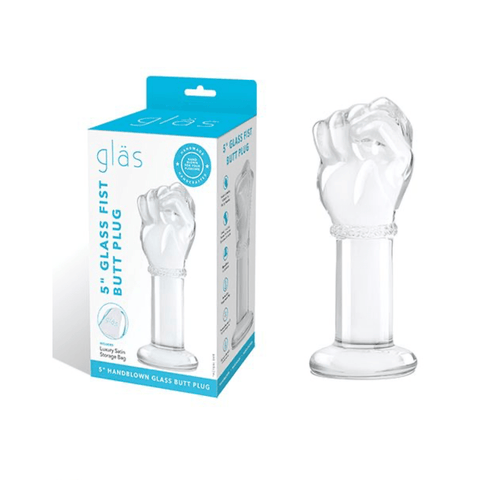 Realistic Double Ended Glass Dildo with Handle