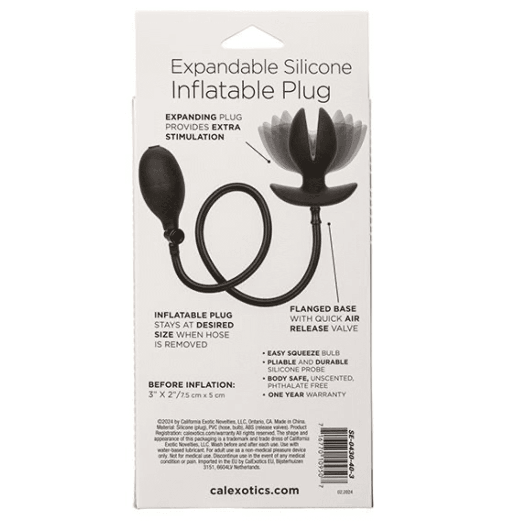 Expandable Silicone Inflatable Anal Plug Wild Flower Expandable Silicone Inflatable Anal Plug Wild Flower