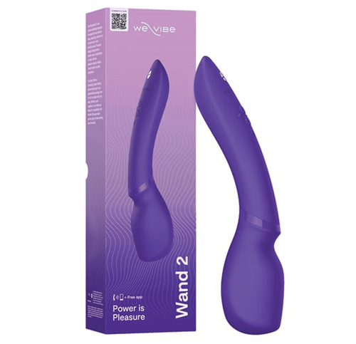 Wand 2 Ultra Quiet Curved Vibrator Vibrator We-Vibe Purple 