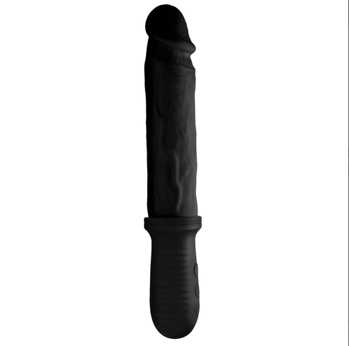 Auto Pounder Vibrating & Thrusting Dildo w/Handle Vibrator Master Series Black 