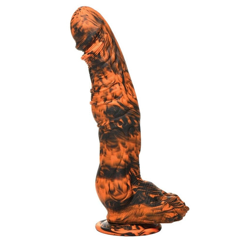 Saber Tooth Silicone Fantasy Dildo Dildo Creature Cocks Orange 