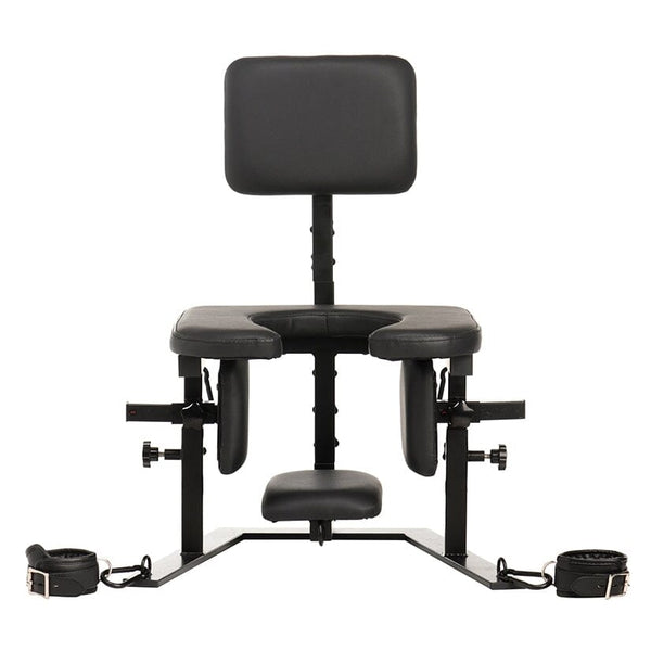 Pleasure Throne Oral Sex Chair Sex Furniture XR Brands Black 